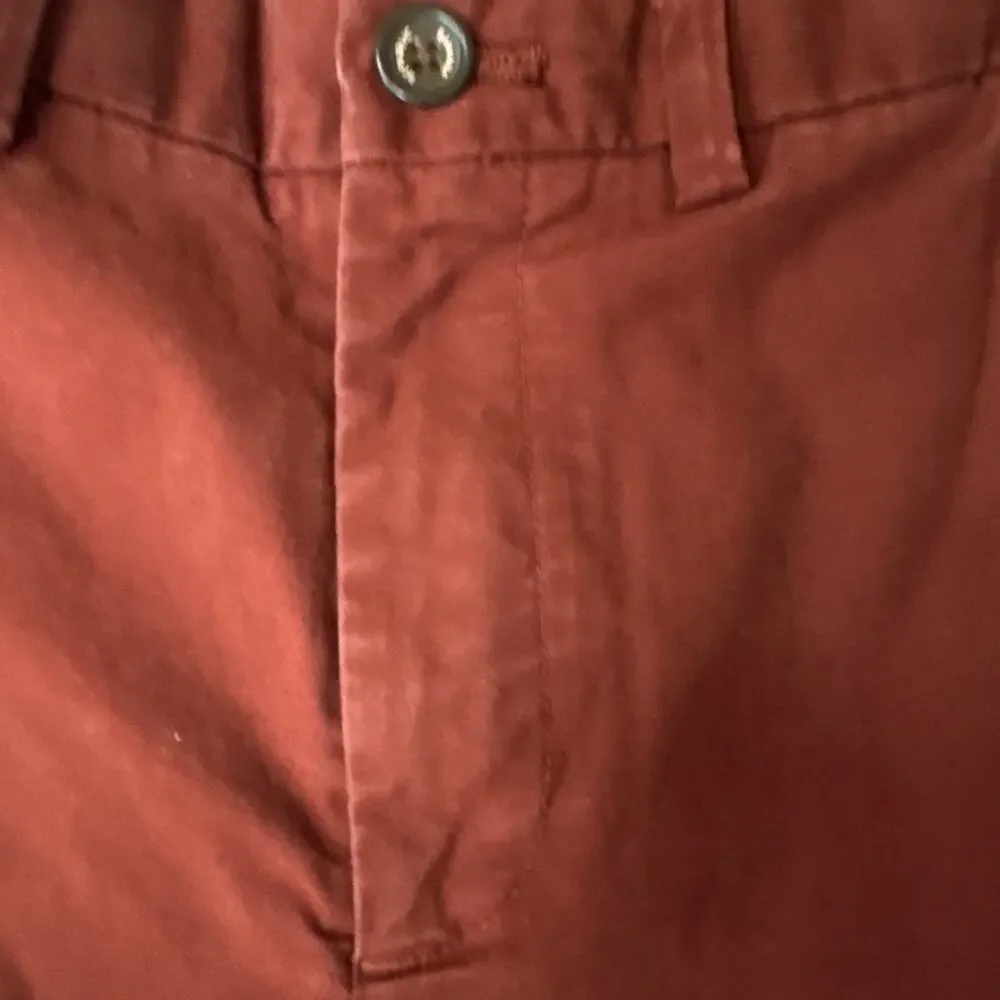 Banana Republic MenAIDEN CHINO Pants Burnt Orange Sz29x32 97% cotton 3% spandex